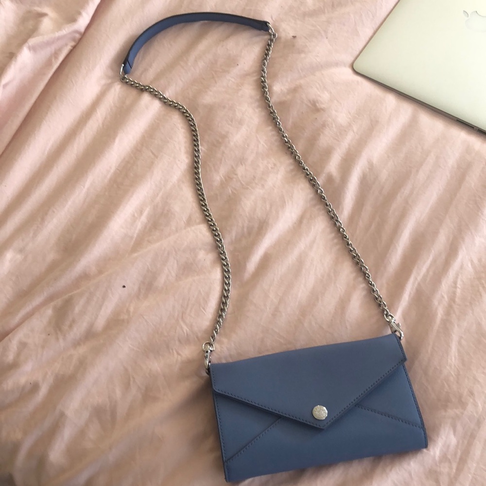 PERFECT purple/blue clutch made by Rebecca Minkoff